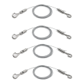 4 Pack Adjustable Picture Hanging Wire Heavy Duty Supports 50 Lbs Hanging Hardware, 2M x 1.5mm Stainless Steel Wire Rope. 