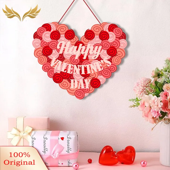 SuperRide%20Valentine%20Day%20Door%20Decoration%20Valentine's%20Day%20Door%20Sign%20Romantic%20Front%20Door%20Hanging%20Ornament%20with%20Red%20Heart%20Pattern%20Happy%20Valentine's%20Day%20Letter%20Printed%20Wall%20Wreath%20Decor%2014%20February%20Decoration%20Love%20-%20Image%207