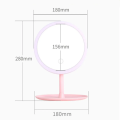 Desk Makeup Mirror with LED Light Lamp and Storage Tray, Dressing Table Rotatable Cosmetic Standing Mirror Light, Adjustable Touch Screen Direct USB Plug in Vanity Mirror. 