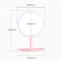 Desk Makeup Mirror with LED Light Lamp and Storage Tray, Dressing Table Rotatable Cosmetic Standing Mirror Light, Adjustable Touch Screen Direct USB Plug in Vanity Mirror. 