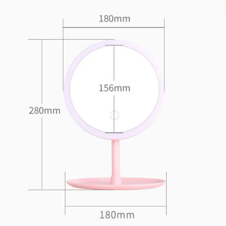 Desk%20Makeup%20Mirror%20with%20LED%20Light%20Lamp%20and%20Storage%20Tray,%20Dressing%20Table%20Rotatable%20Cosmetic%20Standing%20Mirror%20Light,%20Adjustable%20Touch%20Screen%20Direct%20USB%20Plug%20in%20Vanity%20Mirror%20-%20Image%204