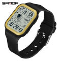 Sanda Fashion Men's Watches 50M Waterproof Sports Casual  Wristwatch for Male Clock Relogios Masculino 6052. 