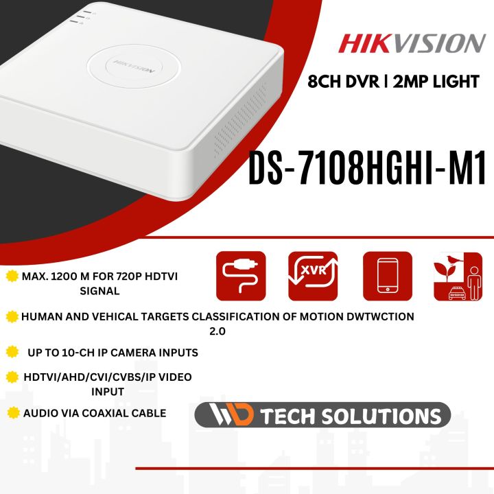 HIKVISION 8CH DVR | DS-7108 HGHI-M1 | Daraz.lk