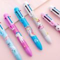 1 Piece Lytwtw's Stationery School Supplies 6 Color Unicorn Pens Multicolor Ballpoint Pen Multifunction Office Creative Kids Pen. 