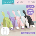 KUULAA Liquid Silicone Micro Cable USB Fast Charging For Samsung Xiaomi Huawei - 50cm. 