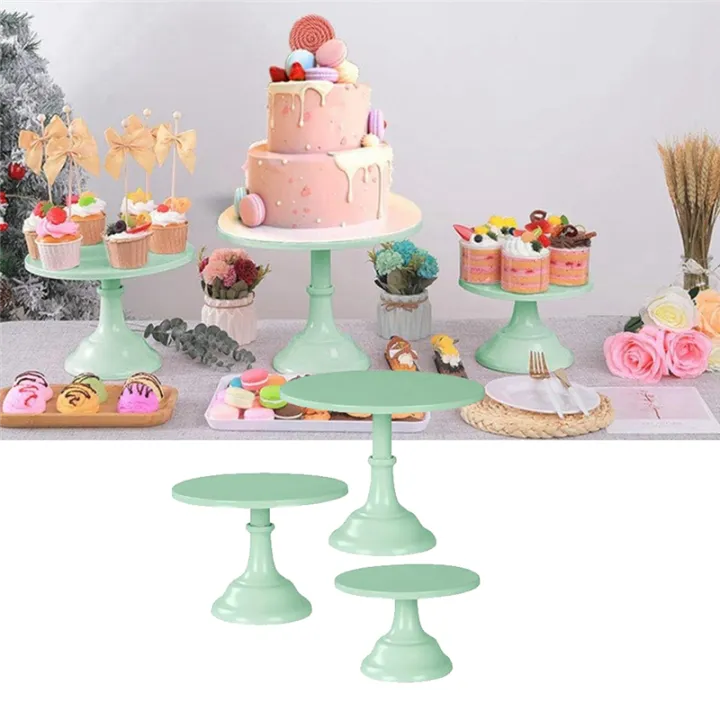 3Pcs%20Cake%20Stand,%20Cake%20Stand%20,%20Tall%20Cake%20Stands%20for%20Dessert%20Table,%20Perfect%20Display%20for%20Wedding%20Graduation%20Party,Green%20Easy%20to%20Use%20-%20Image%202
