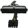 24 Pin to 10 Pin ATX PSU Main Power Adapter Braided Sleeved Cable for IBM for Lenovo PC and Servers 12-Inch(30cm). 