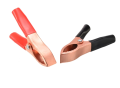 Battery Crocodile Clips{Alligator clip}  Red & Black 2 pcs(70mm). 