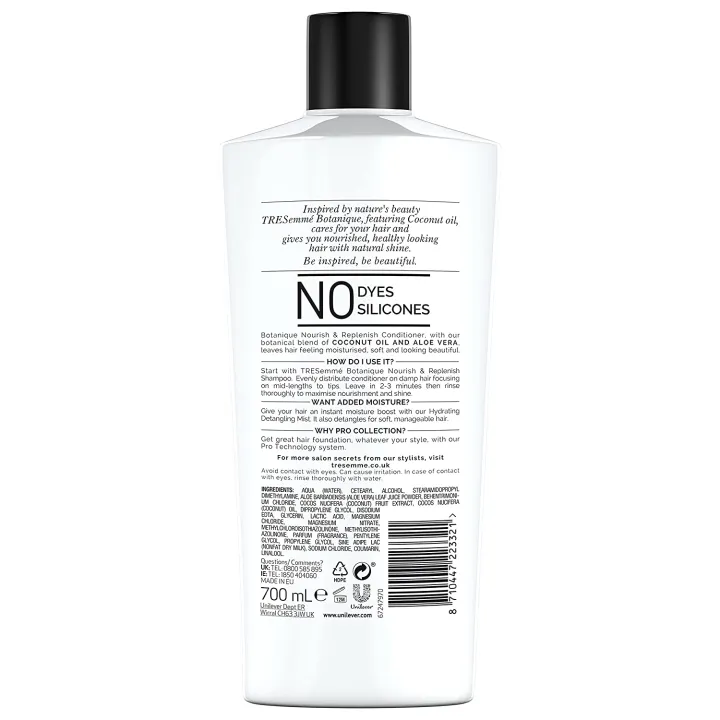 TRESemm%C3%A9%20Pro%20Collection%20Botanique%20Nourish%20And%20Replenish%20Shampoo%20And%20Conditioner%20700%20Ml+%20700Ml%20With%20Coconut%20Oil%20&%20Aloe%20Vera%20For%20Smooth,%20Shiny%20&%20Visibly%20Healthy%20Hair%20(Tbnr)%20-%20Image%205