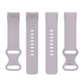 For Fitbit Charge 6 Solid Color Butterfly Buckle Silicone Watch Band L Size. 