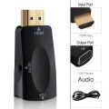 HDMI to VGA converter adapter + 3.5mm audio Jack HDMI Male to VGA Female Converter adapter full HD 1080P Cp 582 L. 