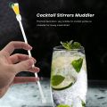 10Pcs Cocktail Stirrer Drink Mixing Stick Set Acrylic Cocktail Mixer Blender Bar Supplies Swizzle Stirrer. 