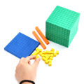Ten Blocks Complete Set Kids Math Plaything Plastic Math Blocks Plastic Base Ten Set Cube Kids Math Plaything Counting Cubes Set. 