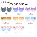 OQ BOGA 8 Colors Unisex Bear Frame Anti UV Kids Sunglasses Children Outdoor Eye Protection Rimless Sun Glasses. 