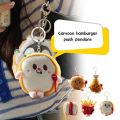 Kawaii Food Bread Hamburger Hot Dog French Fries Plush Novelty Pendant Plush Keychain Stuffed Doll Soft Pendant Hamburger P S5A4. 