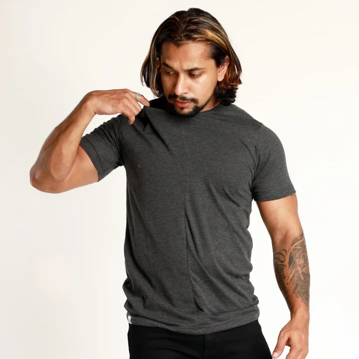D-Blaq Muscle Fit T-Shirt in Grey