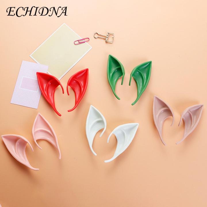 2 Pairs Of Latex Elf Ears With 2 Hair Bands, Elf Ears Set