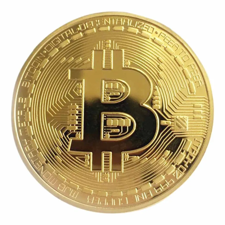 Golden/Silver Bitcoin Coin Bronze Physical Bitcoins Coin Collectible BTC  Coin | Daraz.lk
