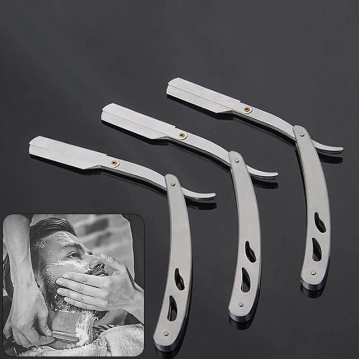 Sharp Razor Shaver Manual Shaver Professional Straight Edge Stainless Steel Sharp Barber ...