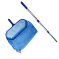 Swimming Pool Accessories Skimmer Net with Adjustable Telescopic Pole Deep Bag Net Water Debris Cleaning Net. 