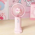 Sanrio Hello Kitty Kawaii USB Charge Handheld Small Fan Anime Kuromi Cute Fashion Portable Mini Electric Fans Air Cooler Gift. 
