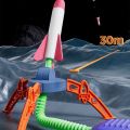Air Pressed Children Air Stomp Rocket Foot Pump Interactive Game Launcher Toy Kids Activity Education Toy Kids Boy Girl Flying Foam Rockets Outdoor. 