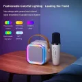 Bluetooth K12 Karaoke Machine Portable 5.3 PA Speaker System with 1-2 Wireless Microphones Home Family Singing Children's Gifts. 