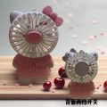 USB handheld rechargeable Anime Hello Kitty mini fan Cute Fashion Cartoon Portable Usb Charge Fan Air Cooler Small Gift Fans. 