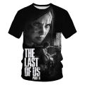 New The Last of Us Part II Summer 3D Print T Shirt Men and Women Fashion Casual Short Sleeve Hip Hop Harajuku T-shirt. 