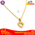 Gold Plated Thin Box Chain & Heart Dolphin Pendant with Fixed White Crystal Stone 18 - 24 inch Short & Long Necklace Guarantee Fashion and Stylish Design High Quality Long Lasting Color [ Cheap Market ]. 