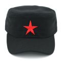 Style Red Star Hat Comfortable Men'S/Women'S Solid Colors Cap Cadet Design Adjustable Cadet Hat for Outdoor Activities Casual Wear Sports Events Enthusiasts Golfers. 