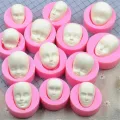 DIY Silicone Doll Head Face Mould Fondant Cake Chocolate Baking Accessories. 