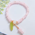 【Good sharing!】Guofeng New Chinese Style Bamboo Bracelet Female Girlfriend Couple High-grade Imitation Hetian Jade White Jade High-rise Bamboo Leaf Bracelet. 
