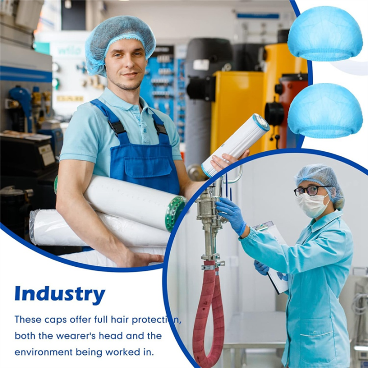 500 Pcs Disposable Bouffant Caps Bulk 21 Inches Disposable Caps A ...