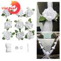 Artificial Wedding Car Decorations 1 Set Wedding Car Flower Set Elegant European Style Decorations Easy Installation with Suction Cup Artificial Flowers for Any Vehicle Suction Cup Wedding Car. 