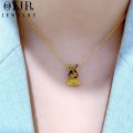 OYJR Rabbit Kwentas Stainless Necklace for Women Non Fade Pendant Gold Chain Nicklace Jewelry. 