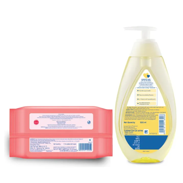 Johnson's%20Baby%20Skincare%20Wipes%20with%20Lid,%20144's%20+Johnson's%20Baby%20Top%20to%20Toe%20Wash%20500ml%20FROM%20INDIA(SAM)%20-%20Image%203