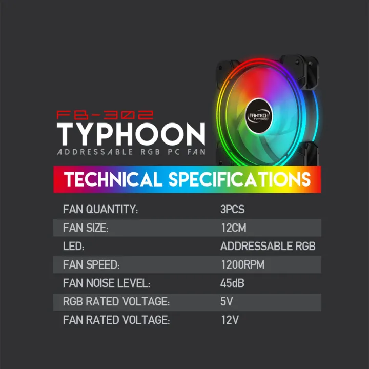FANTECH%20FB%20302%20Typhoon%203pcs%20%20ARGB%20%20Desktop%20Computer%20Case%20Cooling%20Fan%20kit%20with%20addressable%20RGB%20lightings%20-%20Image%204