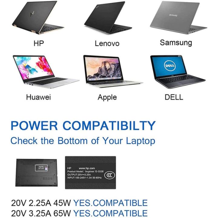 USB-C%2065W%2045W%20Charger%20Adapter%20For%20Lenovo%20ThinkPad%20T480%20T490%20T580%20ADLX65YDC2A%20ADLX65YLC2D%20chromebook%202nd%20Gen%20S330%20Laptop%20Power%20-%20Image%204