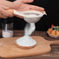 Wooden Handle Fine Mesh Flour Sieve Stainless Steel Powdered Sugar Fruit Juice Soy Milk Filter Net Spoon Kitchen Baking Tools 1Pcs. 