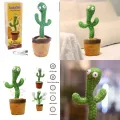 Dancing Singing Talking Cactus Tree Rechargeable Plush Toy Electric 120 Songs Dance And Twist Luminous Recording Learning To Speak Lighting Tongue. 