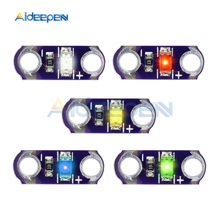 %E3%80%90GlobalTrendz%E3%80%915Pcs/lot%20DC%203V-5V%2040mA%20Mini%20LilyPad%20LED%20Module%20Yellow/Green/White/Blue/Red%20Color%20Light%20Module%20Purple%20Board%20For%20Arduino%20DIY%20Kit%20-%20Image%203
