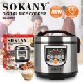 SOKANY Digital Rice Cooker 5L | 700W Smart Electric Cooker | Multi-Function with Timer | Model SK-07051. 
