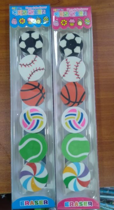 Design Design Mini Eraser Packet (1 Box 6 Erasers) | Daraz.lk
