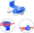10PCS Wire Connector Scotch Lock Snap AWG22-10 Without Breaking Cable Insulated Crimp Quick Electrical Terminals. 
