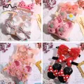 3 Pcs/Set Flower Baby Girl Socks Headbands Set Flower Bows Crown Newborn Socks Girls Hairband Non-slip Infant Toddler Socks. 