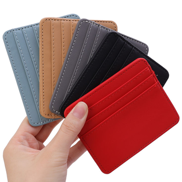 Ultra-thin ID Card Protective Sleeve Card Holder Leather Card Holder Pu Leather Credit Card Bank Card Multi Card Card Case