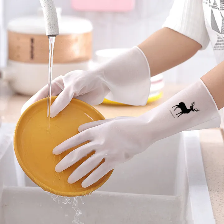 Kitchen Dish Washing Gloves Household Dishwashing Gloves Rubber Gloves ...