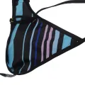 Women Two Piece Tankinis Swimsuit, Stripe Pattern V-neck Spaghetti Straps Tops Middle Waist Patchwork Pantie. 