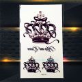 Waterproof Temporary Crown Tattoo Stickers Body Art Hand Foot for Girl Women Men. 